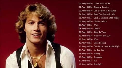Andy Gibb's Greatest Hits. Andy Gibb's Greatest Hits was the first compilation album by Andy Gibb. It was released in 1980. Aside from the previous singles it also contains three new songs being "Time Is Time", "Me (Without You)" and "Will You Love Me Tomorrow", the latter sung together with P. P. Arnold . 